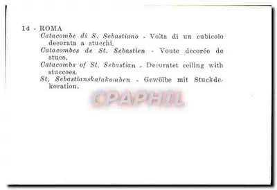 Katakomby św. Sebastiana — Sklepienie zdobione stucem — Rzym — Rewers