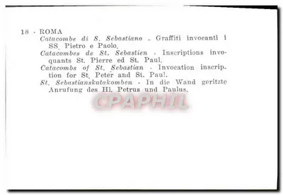 Katakomben von S. Sebastiano — Graffiti, die S. Peter und S. Paul anrufen — 18 — Rückseite