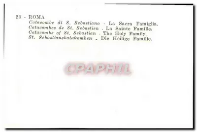 Catacumbas de S. Sebastien — La Santa Familia — n°20 — Reverso
