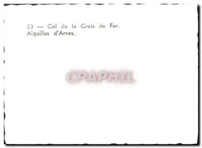 Przełęcz Krzyża Żelaznego — Aiguilles d'Arves — n°20 — Rewers