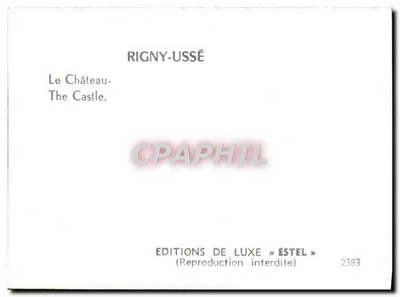 Rigny-Ussé — Il Castello — Edizioni di Lusso « Estel » n°2383 — Verso