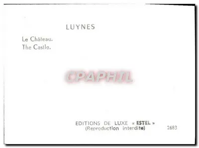 Luynes — Zamek — Wydawnictwo Luksusowe « Estel » nr 2683 — Rewers