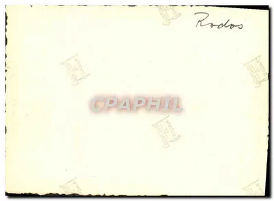 Port w Rodos — widok łodzi — wydawca Éditions de la Poste — Rewers