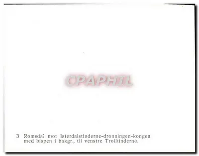 Romsdai — Ansicht von Romsdalen mit dem See und der Brücke — unbekannter Verleger, Nr. 3 — Rückseite
