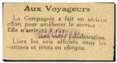 Tramways Électriques de Limoges — Ticket de 60 centimes — Impressionnale, Toulour — Rückseite