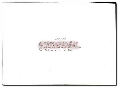 Lourdes — Chorzy przed Grotą — Rewers