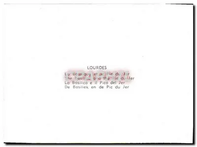 Lourdes — A Basílica e o Pic du Jer — editor não visível — Verso