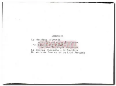 Lourdes — Zabytkowa Bazylika i Procesja z Fakirami — — Rewers