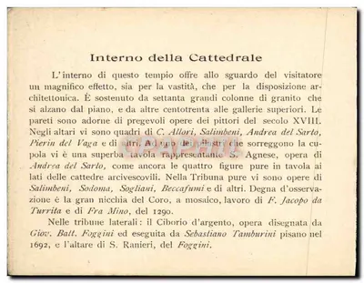 Bilhete postal moderno Interno Della Campanile — Verso
