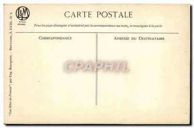 Le Croisic — widok portu z jachtami — Eug. Bourgeois, seria XVIII — Rewers