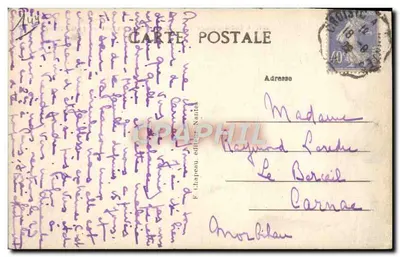 Le Croisic (Loire-Inf.) — Curleaux Rochers ao Lado da Falésia — F. Lhappeau, editor Nantes, n° 301 — Verso