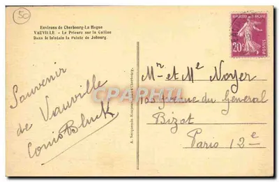 Vauville - Het Prieure op de Heuvel — In de buurt van Cherbourg-La Hague — A. Sequevin, n°50 — Achterkant
