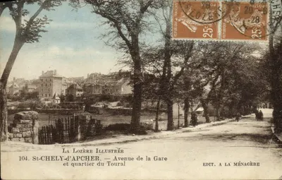 St-CHELY-d'APCHER — Avenida da Gare e bairro do Toural — La Lozère Illustrée, n°104