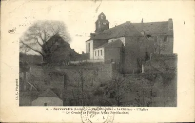 Bilhete postal antigo Bilhete postal antigo A Torre do Castelo A Igreja O celeiro do bispo As fortificações
