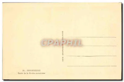 Saída da Rio Subterrânea — Bramabiau — ARGRA — Verso