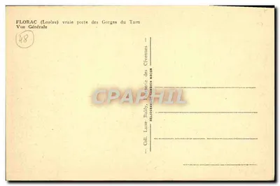 Florac (Lozère) — prawdziwe wejście do Górze Tarn — ogólny widok — Héliogravure Gombier Macon — Rewers