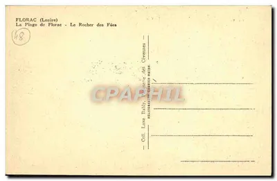 Florac (Lozère) - Skalista Wzgórze Czarodziejek — Héliogravure de Luxe Baldy, kolekcja Héliogravure Comtier Macon — Rewers