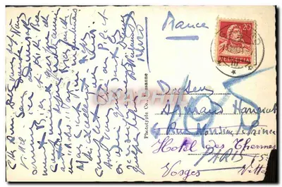 Bilhete postal antigo Gstaad Viadukt — Verso