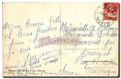 Morat - A torre bombardeada — editor Paul Savigny & Cie, n° 1839 — Verso