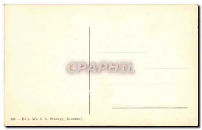 Montreux-Palace, Caux e os Rochers de Naye — Editor S.A. Schnegg, Lausanne, n° 133 — Verso