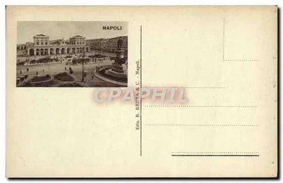 Napoli — Panorama z Wulkanem w tle — Wyd. R. Renza & C. Napoli — Rewers
