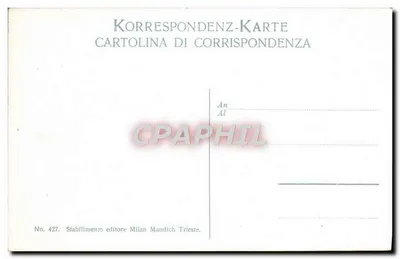 Trieste. Piazza Goldoni e Tunel de Montuzzza — Estabelecimento Milan Mandich — Verso