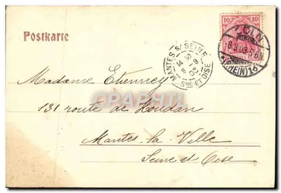 Stacja kolejowa w Rœn — Hauptbahnhof — wydawca nieznany, nr 1694 — Rewers