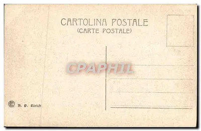 Genova = Lido d'Albaro — widok brzegu morza z budynkiem i aleją — wydawca A. P. Zürich — Rewers