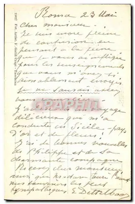 Taormina — Uitzicht op de Etna — Uitgever F. Galiti Crupi — Achterkant