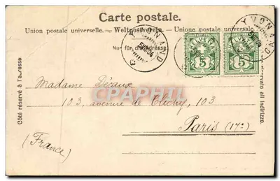 Yvonand — Vue générale — Photographie des Arts, Lausanne, n° 2135 — Verso