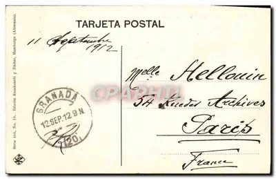 Granada — A Alhambra e Sierra Nevada — Edição 10, Série 484 — Verso
