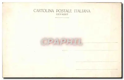 Uitzicht op kolommen en vegetatie — uitgever Cartolina Postale Italiana, Gévaert — Achterkant