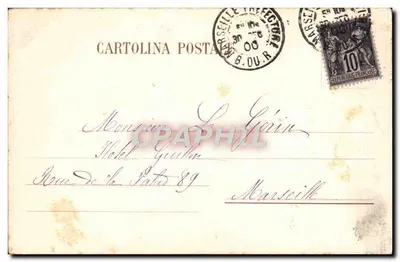 Bilhete postal antigo Pompei Casa Del Vetti — Verso