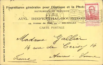 Bruxelas — Fornecimentos gerais para Óptica e Fotografia — Aug. Diefenthal-Bourgeois