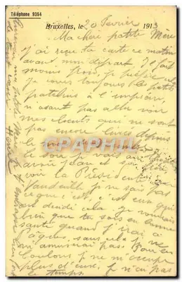 Bruxelas — Fornecimentos gerais para Óptica e Fotografia — Maison Aug. Diefenthal-Bour — 44, Avenida do Meio-Dia — Carte postale — Verso