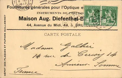 Bruxelas — Casa Aug. Diefenthal-B — editor desconhecido, número de série não visível