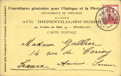Bruxelas — Casa Aug. Diefenthal-Bourgeois — Carte postale commerciale