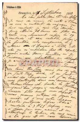 Bruxelas — Exposição Cent-Tentoons — Maison Aug. Diefenthal-Bourgeois — 1913 — Verso