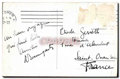 Bilhete postal antigo Pozdrav Iz Zagreba — Verso