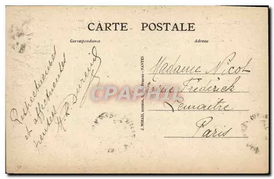 Mont-Saint-Michel — Vista geral do lado leste — J. Nozaïs, Nantes, n°52 — Verso