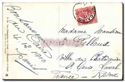 As Pirâmides de Gizé — Rommier & Jumel, n° R 134 — Verso