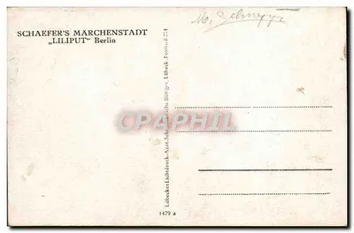 Festa de aldeia com crianças e cavalos — Schäfer's Märchenstadt 'Liliput' Berlim — n° 1479 a — Verso