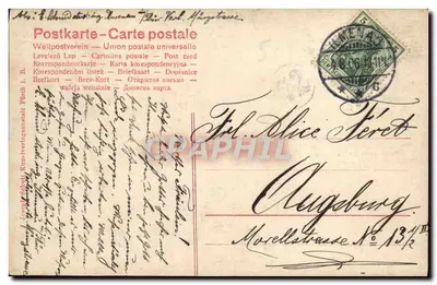 Ilmenau — vue panoramique et portraits — éditeur : Postkarte-Verlag Firth i. R. — Verso
