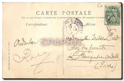 Mont-Saint-Michel — Llegada de un Tren de noche — Côte d'Émeraude, n°4158 — Reverso