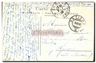 Genebra - Interior do Victoria-Hall — Bilhete postal antigo n° EH 112, editor não visível — Verso