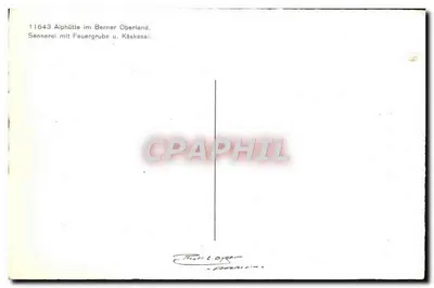 Alphütte w Berner Oberland — Sennerei z piecem i kaskessi — Thur-Loger — Rewers