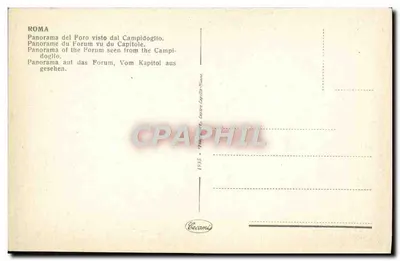 रोम — रोमन फोरम कैंपिडोग्लियो से देखा गया — एडिटर सेकामिसी, संख्या 1985 — पीछे