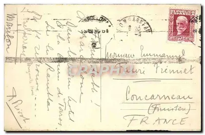 Barcelona - Plaza de Catalunya — widok z lotu — wydawca nieznany, n° 104 — Rewers