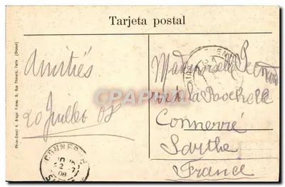 Vintage Postcard San Sebastián - Santa Catalina Bridge and Gros District — Photo-Email A. Brage, Férans — Back