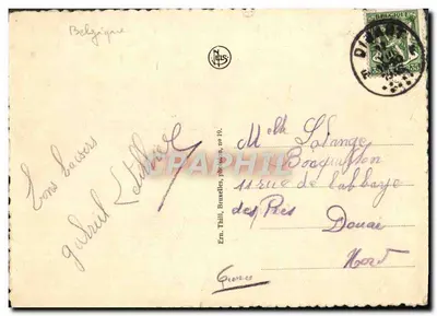 Dinant — Ratusz i Twierdza — Wydawca E. Thill, Bruksela, n° 19 — Rewers